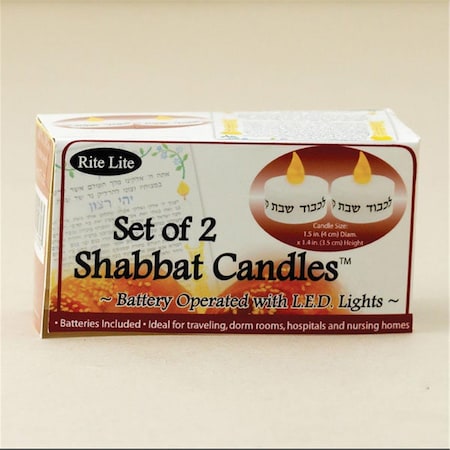 Rite Lite Shabbat Candles Battery Operated with L.E.D. Lights, 6PK RI439186